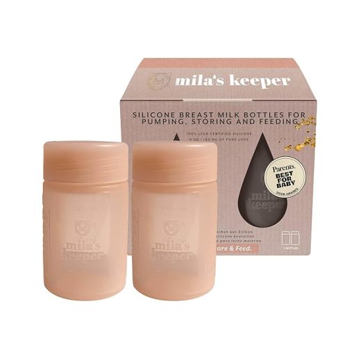 Mila's Keeper Premium Silicone Milk Storage Bottles