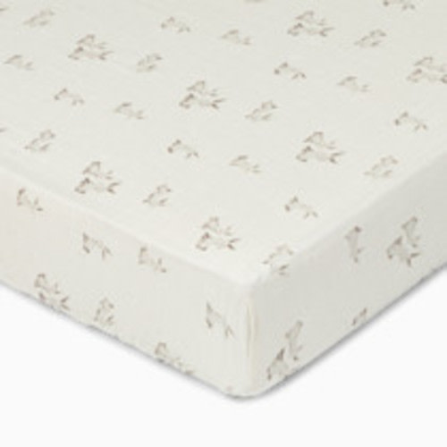 Crane Baby Avery Organic Cotton Fitted Crib Sheet - Bunny