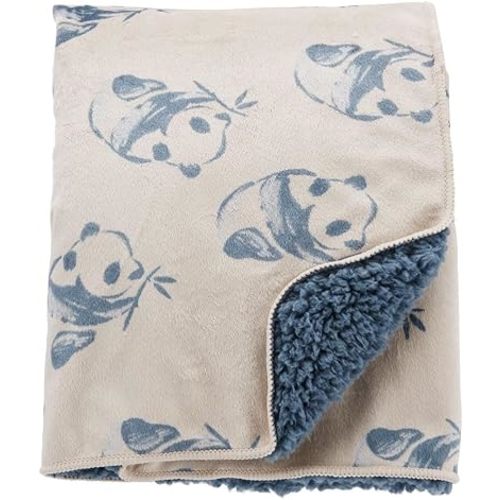 Carter's Baby Cozy-Lined Plush Blanket (Blue)