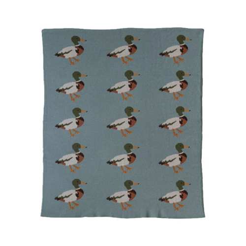 Ducks Cotton Knit Baby Blanket