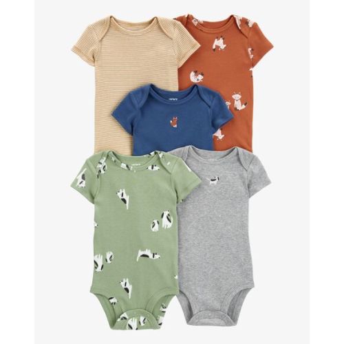 Baby 5-Pack Animal Print Short Sleeve Bodysuits - Carter's | Carter's