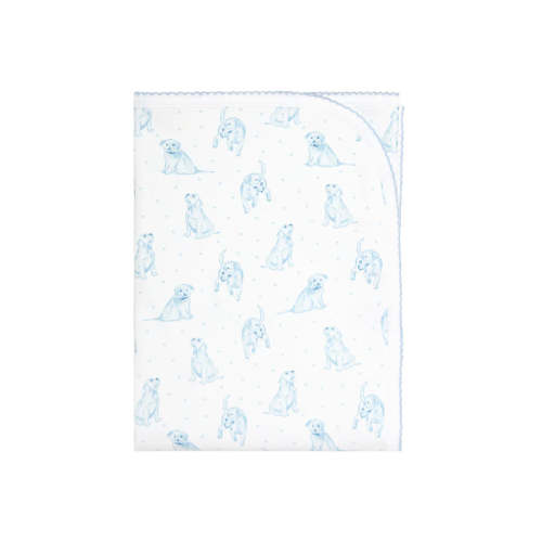 Blue Puppy Love Blanket