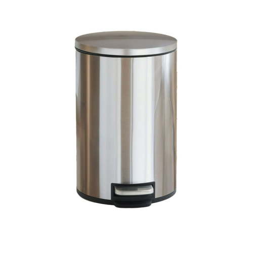 Better Homes & Gardens 3.1 Gallon Round Kitchen Step Trash Can Stainless Steel, Silver