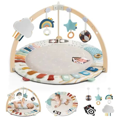 Blissful Diary Baby Play Gym & Activity Mat, 5 Developmental Zones - Overstock