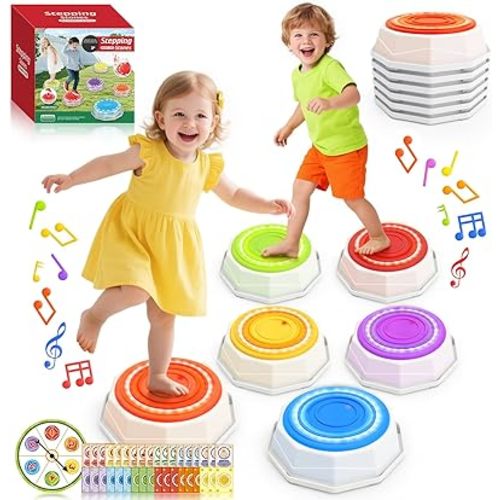 Music Light Up Stepping Stones (6PCS)
