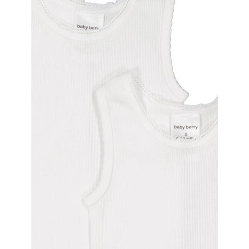White Baby 3Pack Rib Singlets | Best&Less™ Online