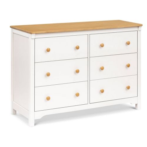 Davinci Shea 6-drawer Dresser-Warm White and Honey