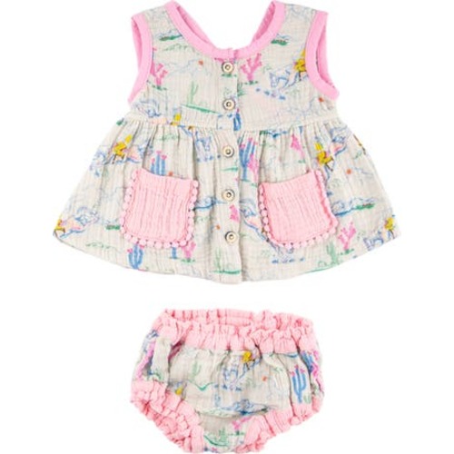 Taylor Cotton Gauze Tank & Bloomers Set