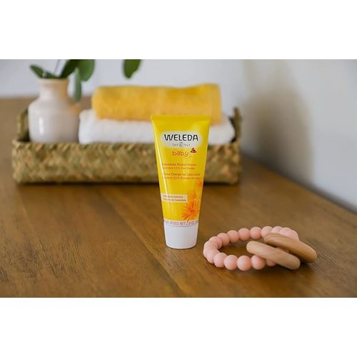 Weleda Baby Calendula Diaper Cream, 2.8 Fluid Ounce (Pack of 3), Plant Rich Protection with Calendula, Chamomile, Sweet Almond Oil, Lanolin and Zinc Oxide