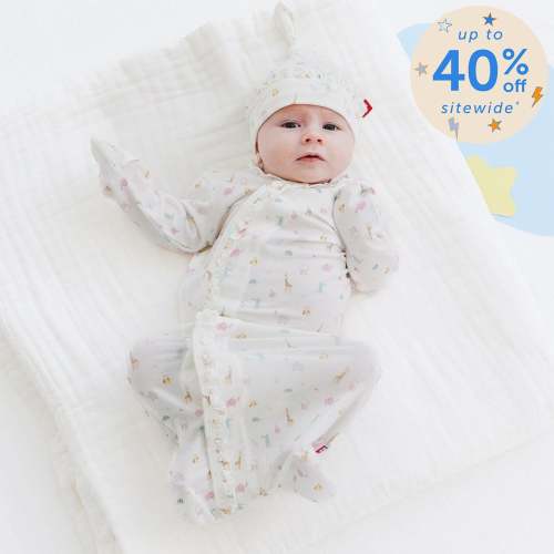 Magnetic Me - cozy sleeper gown + hat set (pink little bitty pretty)