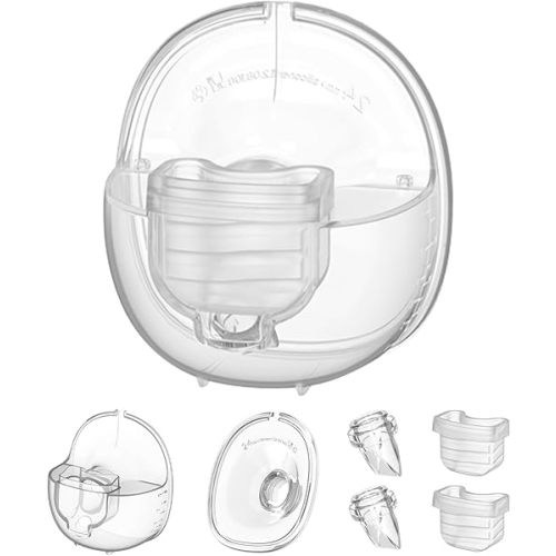 Wearable Breast Pump Replacement Parts Compatible with MOMMED S21 S18 Wearable Breast Pump, Include Duckbill Valve, Silicone Diaphragm, 24mm Flange, Milk Collector Cup