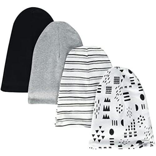 HonestBaby Reversible Beanie Hats Multipack Organic Cotton for Infant Unisex Baby Boys & Girls