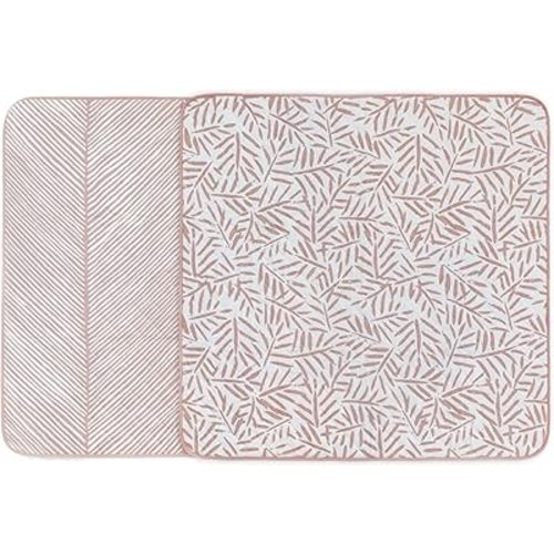 Toddlekind Portable Baby Mat – Organic Cotton 47" x 47" Reversible Indoor/Outdoor Playmat for Babies, Toddlers, Picnics, Patio, and Garden Use 0m+ Seashell (Pink)