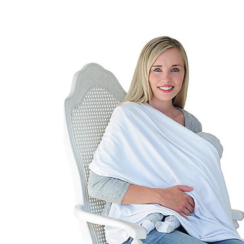 Inspired Mother Organic Cotton Nursing Wrap 2 in White