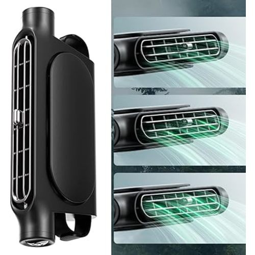 Car Fan Seat Cooling Fan, Portable USB Car Seat Fan 3 Speeds Adjustable Car Headrest Cooling Air Fan USB Powered Air Cooling Fan for Front Rear Seat