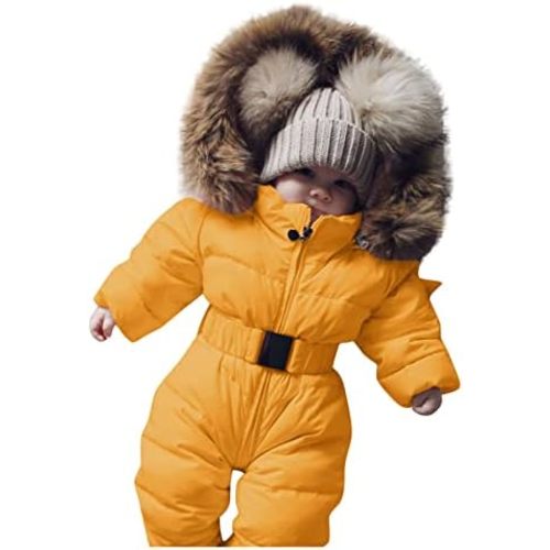 Baby Boys Girls Snowsuit Winter Coat Infant Thick Warm Hooded Jumpsuit Romper Newborn Bunting Snow Suits for Boys
