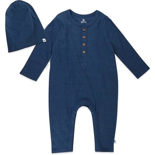 HonestBaby Baby One-Piece Jumpsuit Organic Cotton Romper Coverall Sets