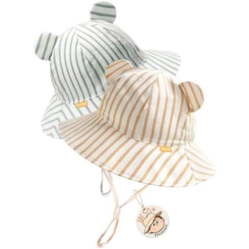 FURTALK Baby Sun Hat Infant Toddler Hat UPF 50+ Bucket Hat for Baby Boys Girls Beach Hat with Wide Brim