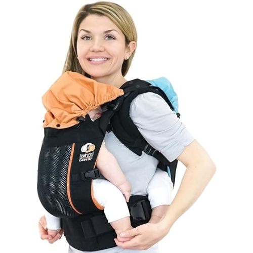 TwinGo Carrier - Air Model - Classic Black - Great for All Seasons - Breathable Mesh - Fully Adjustable Tandem or 2 Single Baby Carrier for Men, Woman XS-XXL - Twins and Babies 10-45 lbs
