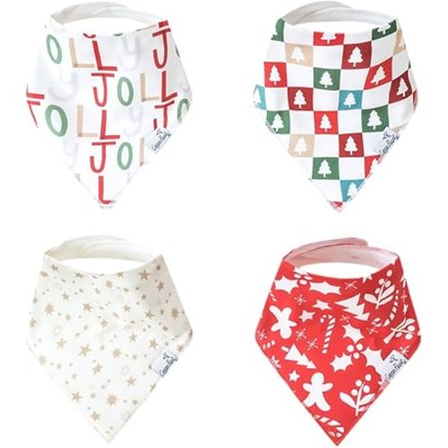 Copper Pearl Baby Bandana Drool Bibs for Drooling and Teething 4 Pack Gift Set Jolly