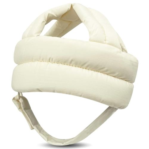 Baby Head Protector Baby Helmet for Crawling Walking, No Bumps Safety Head Adjustable Protective Cap for Walking, Playing (Beige)