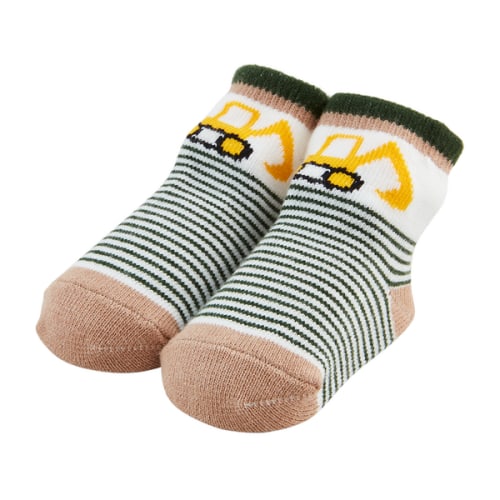 Excavator Baby Socks