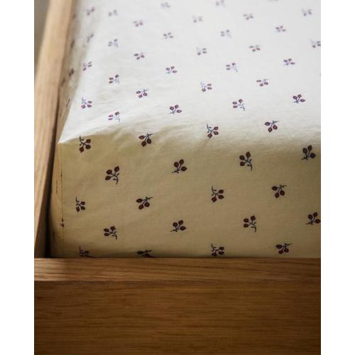FLORAL PRINT FITTED SHEET - Crib