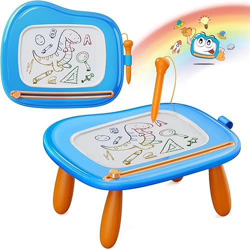 Smasiagon Magnetic Drawing Board for Kids - Toddler Toys for Age 1-2 Boys Girls - Educational Learning Toys for 1 2 3 Year Old Baby Birthday Gifts (Blue)