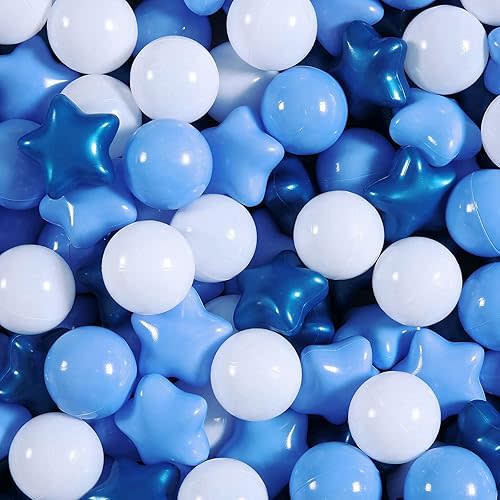Ball Pit Balls Play Balls for Babies, Small Balls Stars for Kids Playpen Plastic Balls for Babies Ball Pool Puppy Playballs
