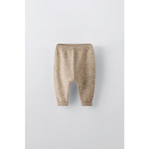 WOOL AND CASHMERE BLEND HAMMER PANTS - Tan marl | ZARA United States