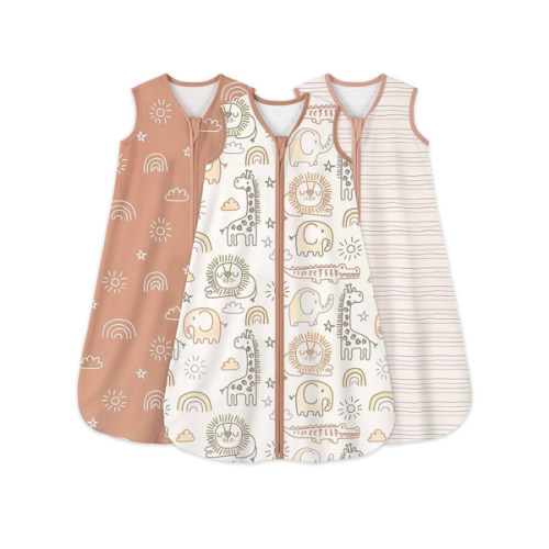 Yoofoss Baby Sleep Sack 6-12 Months 0.5 Tog Wearable Blanket for Baby, 3 Pack 100% Organic Cotton Infant Toddler Sleeping Sack 2-Way Zipper Lightweight Sleep Sack