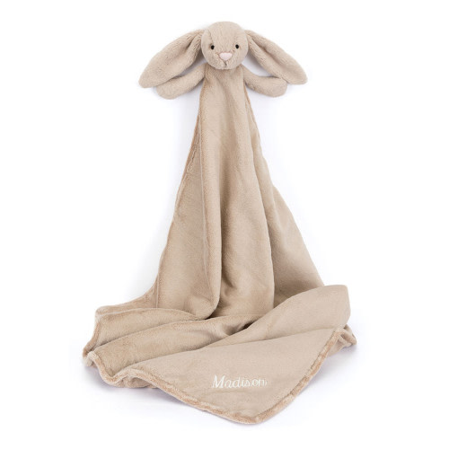 Personalized Bashful Beige Bunny Blankie
