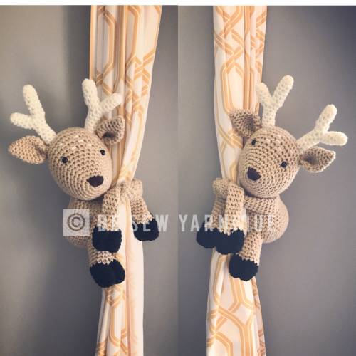Deer Curtain Tie Backs Deer gift holder Deer plushie