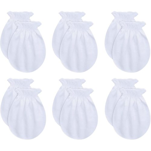 RATIVE No Scratch Mittens and Caps 100% Cotton for Newborn Baby 0-6 Months Boys Girls