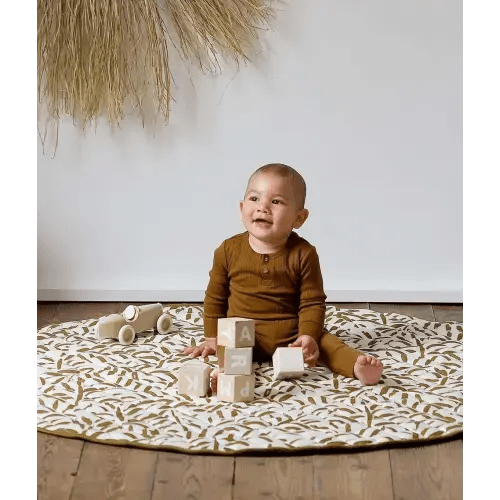 ToddleKind Snuggle Me Organic Play Mat - Leaves, Sand Castle