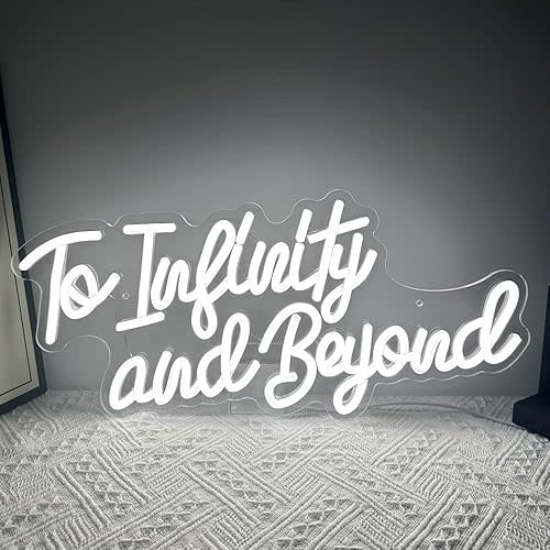 To Infinity and Beyond Neon Sign, Led Light Neon Signs for Wall Decor,Anime To Infinity and Beyond Neon Lights for Bedroom Men Cave Party Decor, Birthday Christmas Gifts for Boys and Girls