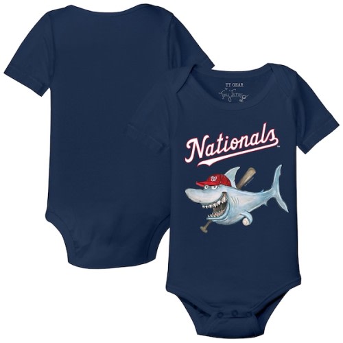 Washington Nationals Tiny Turnip Infant Shark Bodysuit - Navy