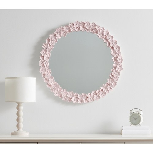 Hydrangea Round Mirror (28")