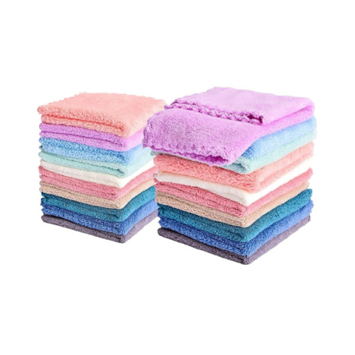 Kyapoo 20 Pack Baby Washcloths Microfiber Coral Fleece Extra Absorbent and Soft for Newborns, Infants and Toddlers