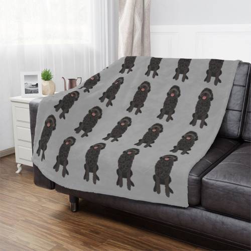 Black Goldendoodle minky blanket, Goldendoodle gifts, boy baby shower gift, doodle blanket, newborn baby blanket gift, doodle Christmas gift