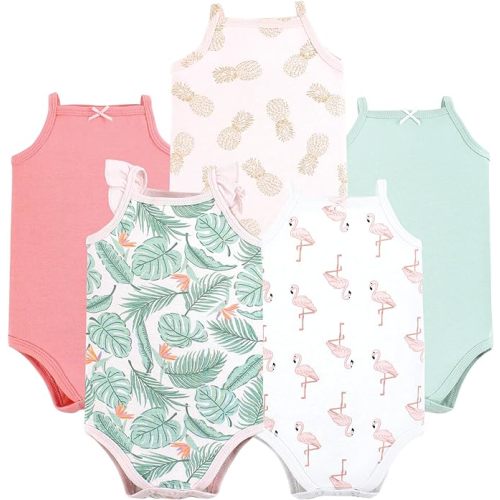 Hudson Baby Unisex Baby Cotton Sleeveless Bodysuits