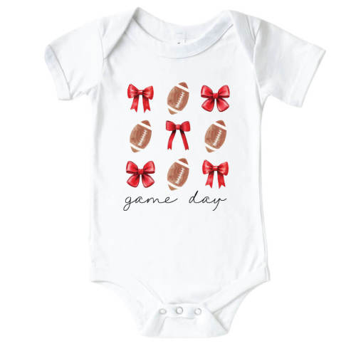 Texas Tech University | Footballs & Bows Graphic Bodysuit