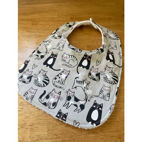 Kittens - Infant or Toddler Bib - terry cloth - adjustable snaps