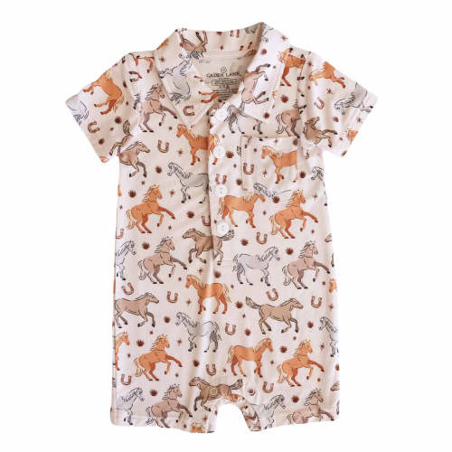 P's Ponies Button Romper