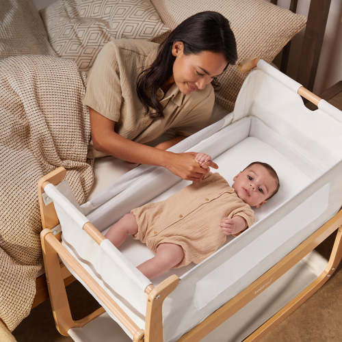 SnuzPod4 Bedside Bassinet Natural