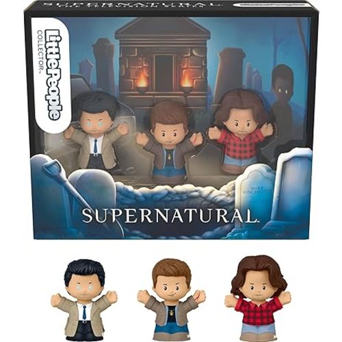 Little People Collector Supernatural TV Show Special Edition Set, 3 Figures for Adults & Fans in Display Package
