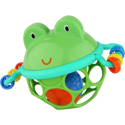 Bright Starts Oball Musical Toy, Jingle & Shake Pal, BPA-Free Easy-Grasp Baby Rattle Toy, Ages Newborn+