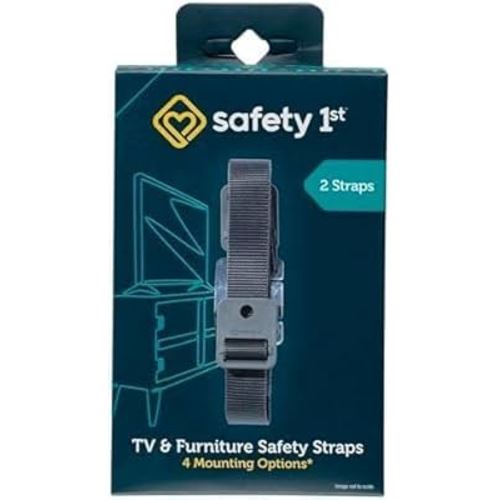 Safety 1st TV & Furniture Safety Straps, Black, Multi, 2 Straps (Pack of 12)