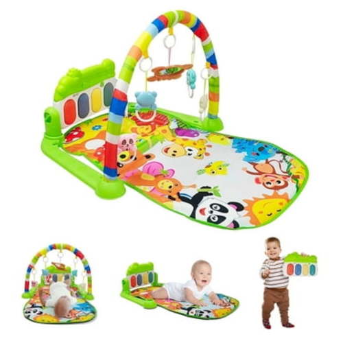 RONBEI Baby Gym Play Mat, Kick Piano Gym with Musical Activity Mat, Tummy Time Playmat Toys for Newborn Infants