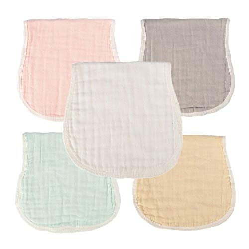 Baby Burp Cloth Sets for Unisex. Perfect for Newborn Baby Burping Cloths/Burp Bibs. Newborn Burping Rags for Boys and Girls(Multicolored,5 Pack)
